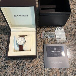 TAG Heuer Calibre 5 Carrera - Full Set (Leather Strap & Steel Bracelet included)